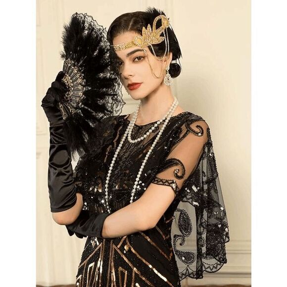 ✨ 6PCS 1920s Accessories Flapper Great Gatsby Vintage Retro Costume Set NEW - Picture 8 of 16